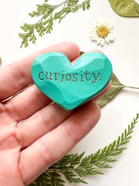 Image 1 of Curiosity - Mini Wood Burned Heart
