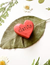 Image 2 of Clarity - Mini Wood Burned Heart