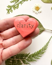 Image 1 of Clarity - Mini Wood Burned Heart