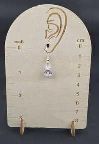 Image 4 of Tiny Rainbow Cloud Earrings – Lightweight, Whimsical, and Hypo-Allergenic