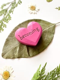 Image 2 of Becoming - Mini Wood Burned Heart