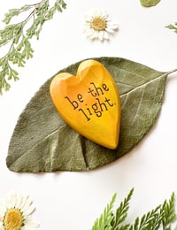 Image 2 of Be The Light - Mini Wood Burned Heart