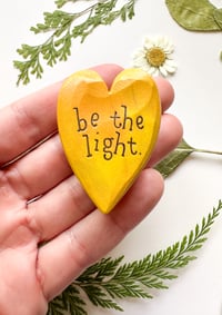 Image 1 of Be The Light - Mini Wood Burned Heart