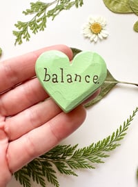 Image 1 of Balance - Mini Wood Burned Heart