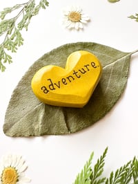 Image 2 of Adventure - Mini Wood Burned Heart