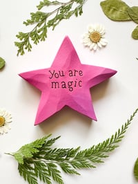 Image 3 of You Are Magic (Pink) - Wood Burned Star