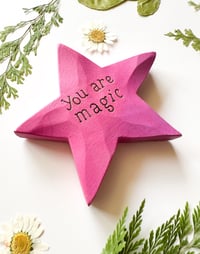 Image 2 of You Are Magic (Pink) - Wood Burned Star