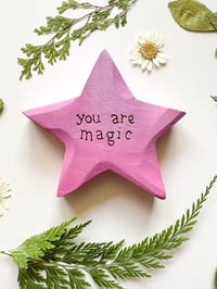 Image 3 of You Are Magic (Purple) - Wood Burned Star