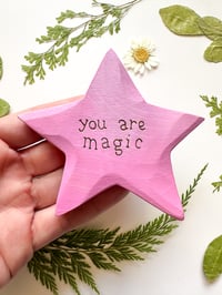 Image 1 of You Are Magic (Purple) - Wood Burned Star