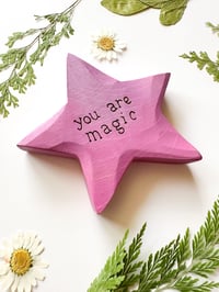 Image 2 of You Are Magic (Purple) - Wood Burned Star