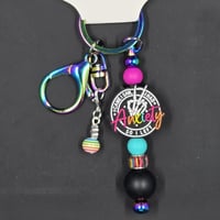Image 2 of “I Came, I Saw, I Had Anxiety” Keychain – Rainbow, Quirky, and Playfully Honest