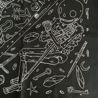 Image 2 of Sleeping Cat/Skeleton Bandana 