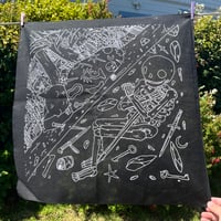 Image 1 of Sleeping Cat/Skeleton Bandana 