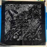 Image 4 of Sleeping Cat/Skeleton Bandana 