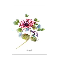 Image 4 of Set van 7 gevouwen A6 kaarten bloemen