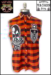 Image 2 of Marc Vachon Super Stud Sleeveless Flannel size Large