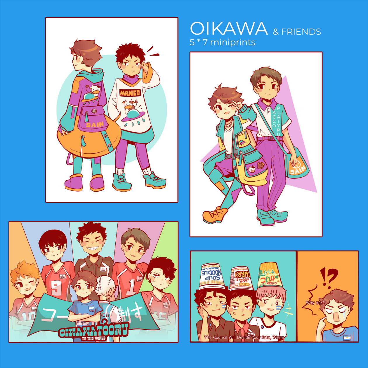 Oikawa & Friends Miniprints