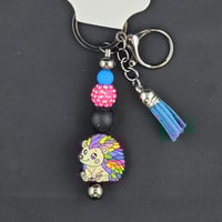 Image 2 of Rainbow Porcupine Keychain – Quirky, Bold, and Full of Color