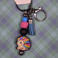 Image 1 of Rainbow Porcupine Keychain – Quirky, Bold, and Full of Color