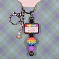 Image 1 of Unapologetically Myself Rainbow Keychain – Bold, Proud, and Colorful