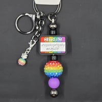 Image 2 of Unapologetically Myself Rainbow Keychain – Bold, Proud, and Colorful