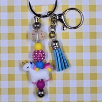 Image 1 of Rainbow Unicorn Keychain – Playful, Magical, and Bursting with Color