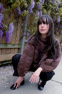 Image 8 of Altona Sweater (Merino wool in Sable w/ optional bows)