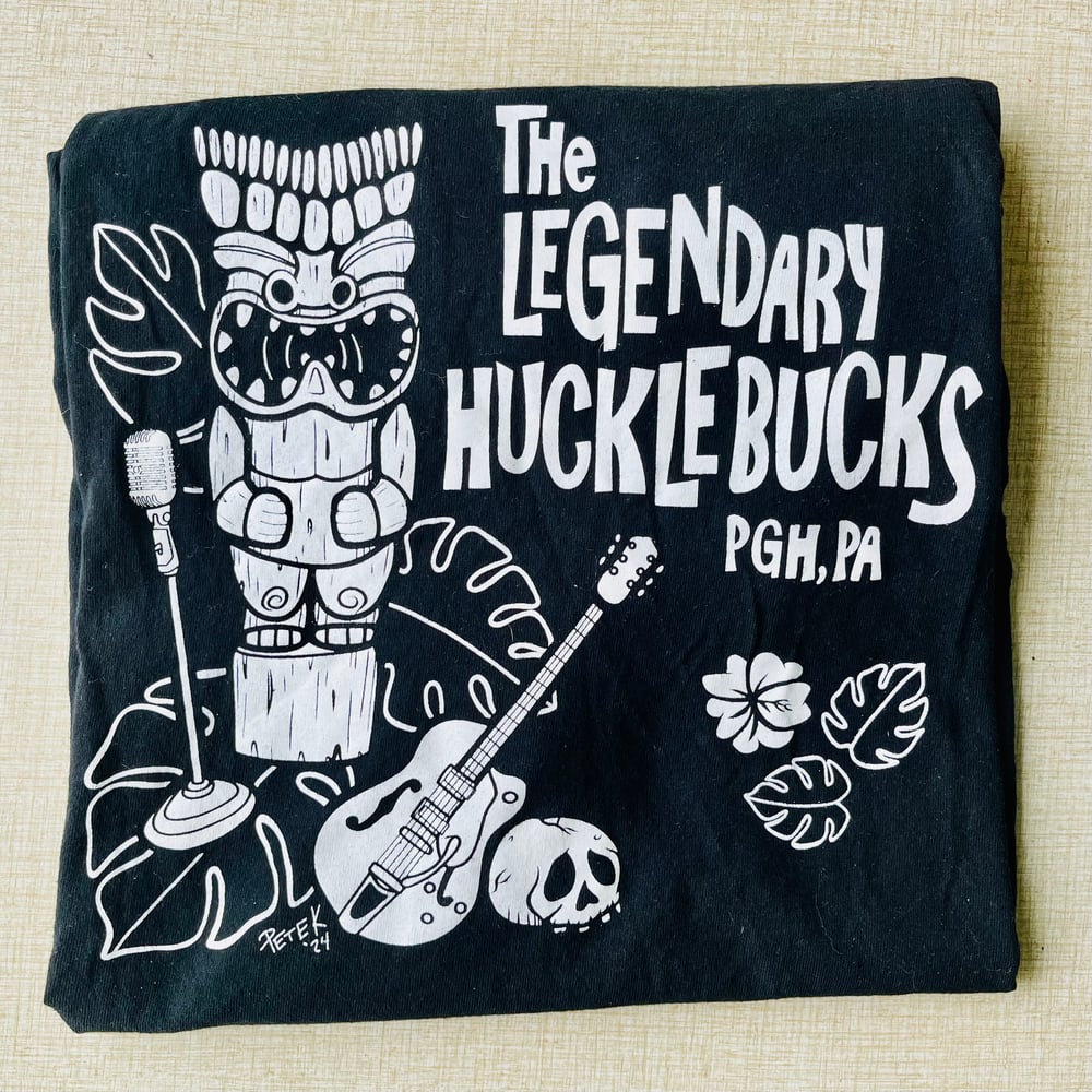 Legendary Hucklebucks TIKI + GUITAR 100% Cotton Men's T-Shirt