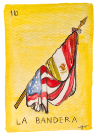 Image 2 of 🇲🇽🇺🇸 “La Bandera” Watercolor Print – 5x7