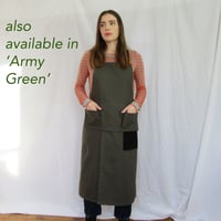Image 12 of Ultimate Makers Apron - Cargo Pockets, Adjustable Crossback, Split Leg. Tough Black Canvas No23:2