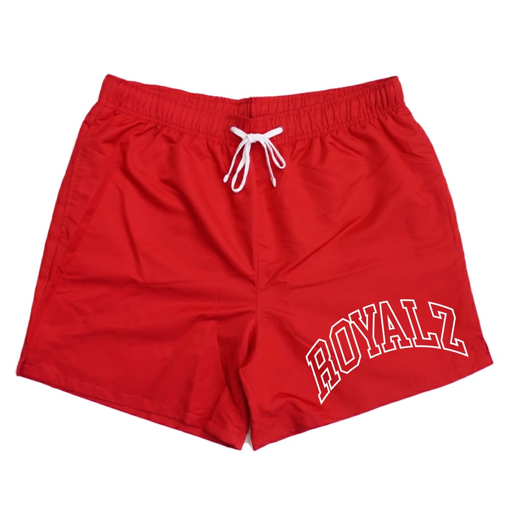 Image of RED ROYALZ VARSITY SHORTS