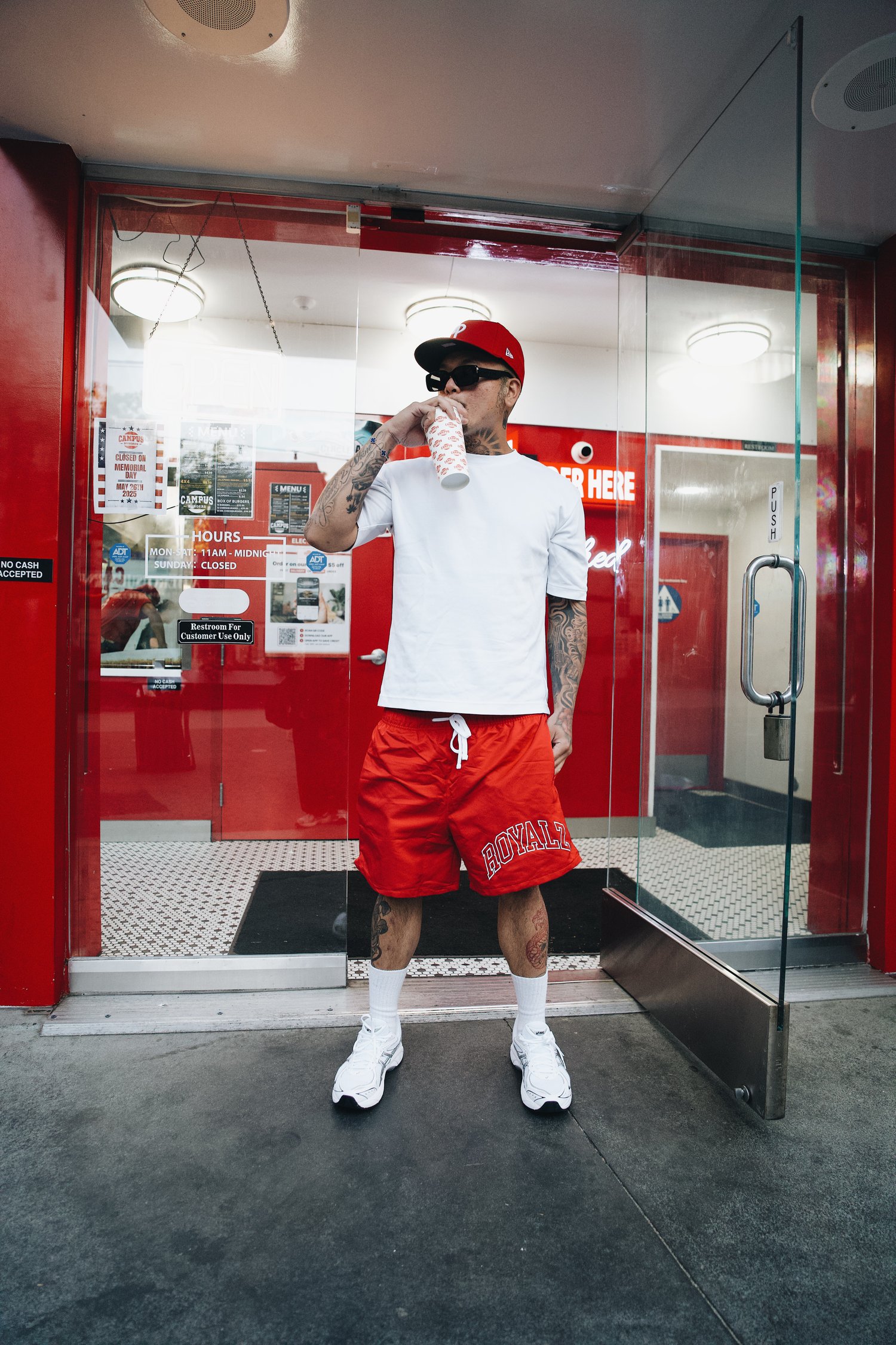 Image of RED ROYALZ VARSITY SHORTS