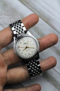 Image 1 of 1990s Oris Pointer Date 7403 - Original Beads of Rice Bracelet - Automatic
