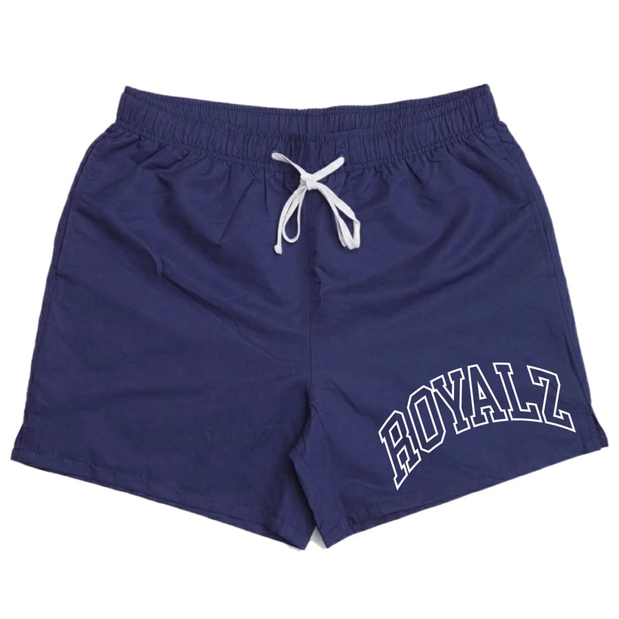 Image of NAVY ROYALZ VARSITY SHORTS