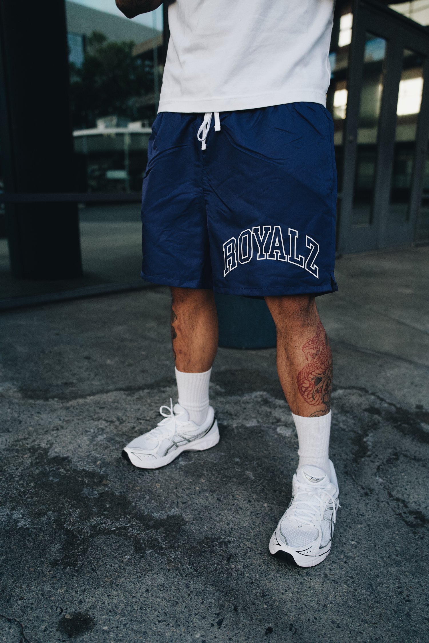 Image of NAVY ROYALZ VARSITY SHORTS