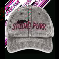 Image 1 of  Studio Purr Embroidered Vintage Cotton Twill Cap