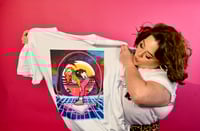 Image 4 of Time Capsule Collection 1980's Inspired Plus Size Woman with Scottish Fold Cat