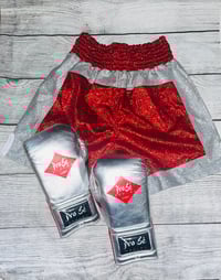 Image 2 of Pro Sé Metallic Leather Fight Gloves 10oz