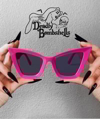 Deadly Bombshell- Hot Pink Cat Eye Sunglasses