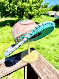 Image 2 of Turquoise Paisley Cowboy Hat