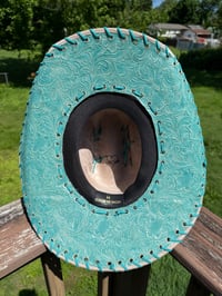 Image 5 of Turquoise Paisley Cowboy Hat