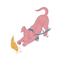 Pink Dog Sticker