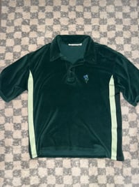 Image 1 of Golden Goose Velour Cropped Polo Shirt