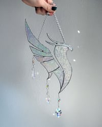 Image 3 of ✷ Made to order ✷ ILLENIUM Stained Glass Suncatcher Phoenix Mobile – Iridescent Clear