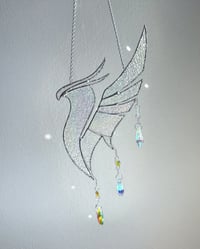 Image 5 of ✷ Made to order ✷ ILLENIUM Stained Glass Suncatcher Phoenix Mobile – Iridescent Clear