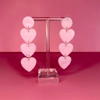Image 2 of three hearts earrings