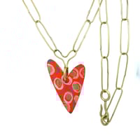 Image 1 of Collier cœur en laiton réversible
