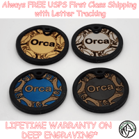 Image 1 of Whales Silent Custom Pet ID Cat Quiet Dog Tag Round Stainless Steel Frenchie 2-Sides Free Shipping