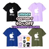 I.PRAY custom unisex T-shirt... 40% off (lifetime) xtra shipping.