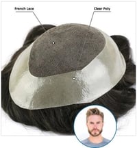 Mens Toupee – French Lace with PU Mens Hair pieces for men